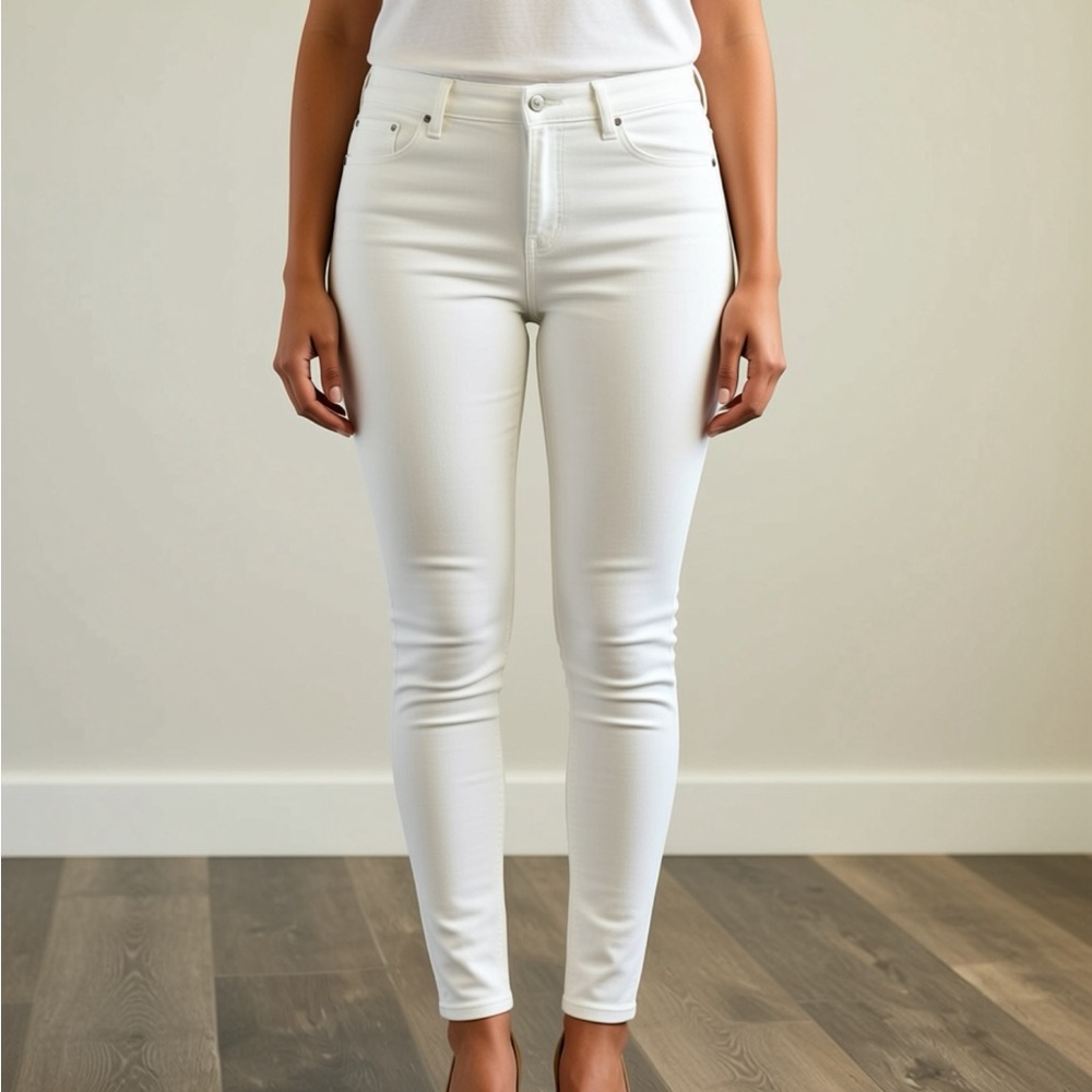 WHBM Women's White Skinny Jeans